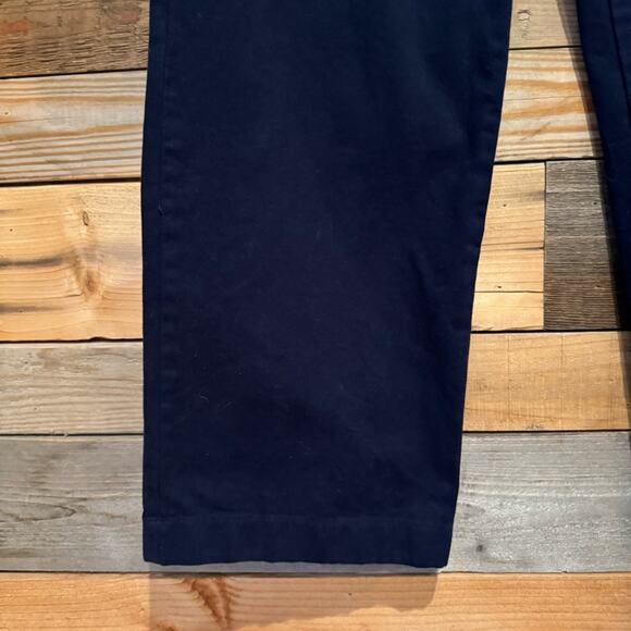 GAP Mid-Rise Loose Straight Leg Khakis In Navy Uniform Size 10 Preppy Office - Picture 10 of 16